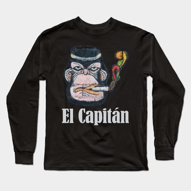 El Capitan Cool Monkey Leader Job Self-employed Startup Gift Long Sleeve T-Shirt by peter2art